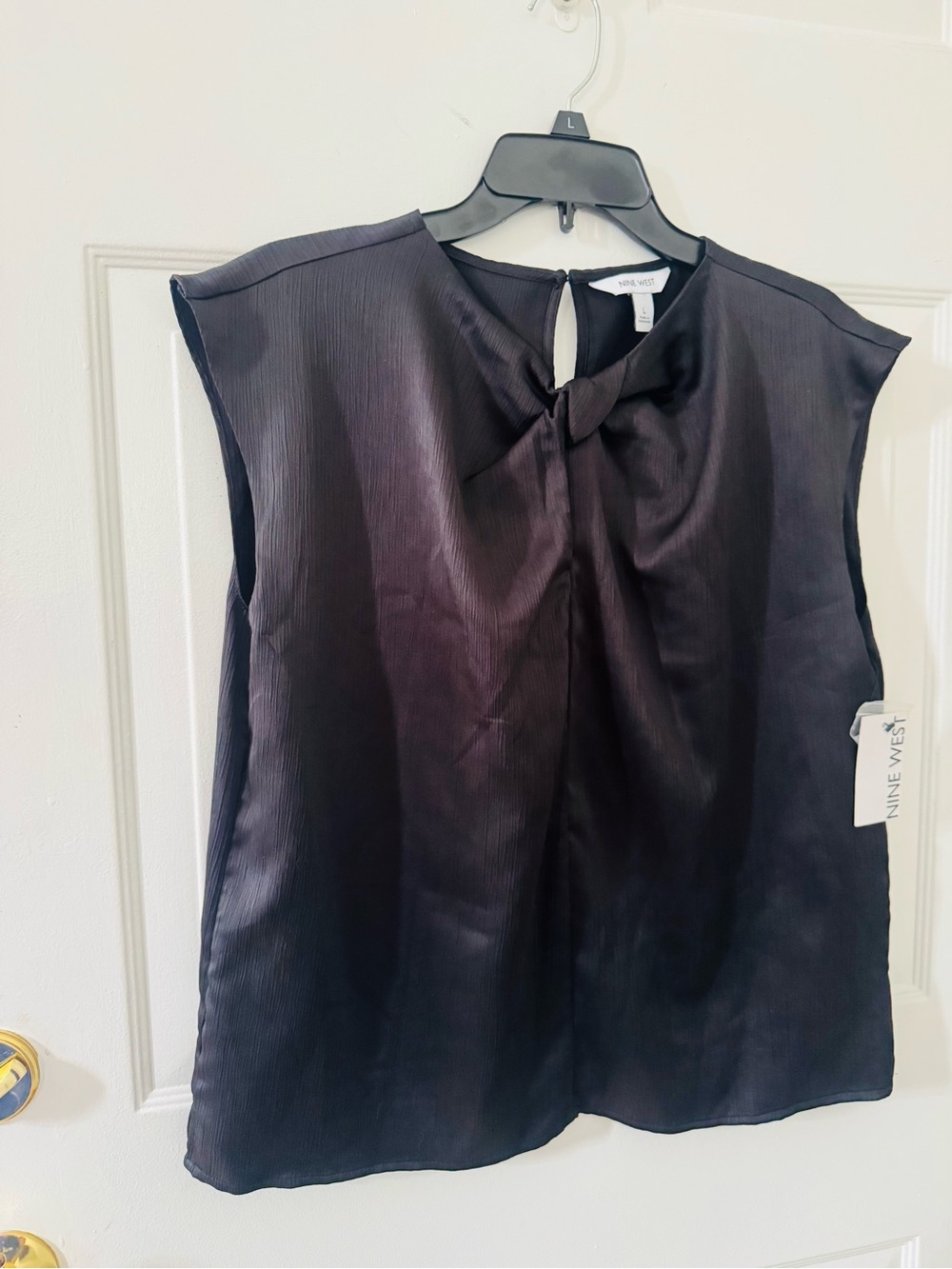 Nine West large Sleeveless Tie-Neck Blouse